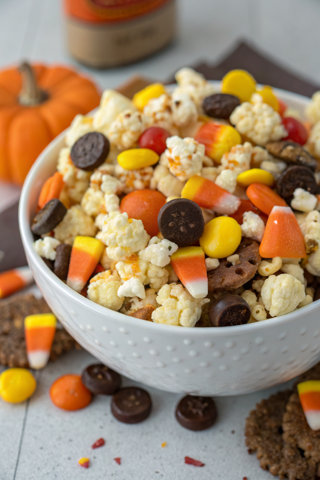 Fall Harvest Caramel Popcorn Snack Mix