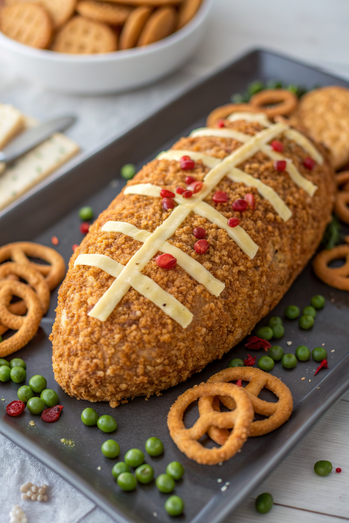 Jalapeno Popper Football Cheese Ball Recipe