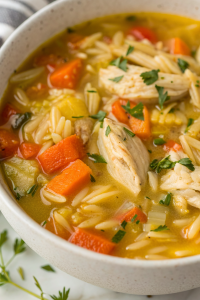 Lemon Chicken Orzo Soup Recipe