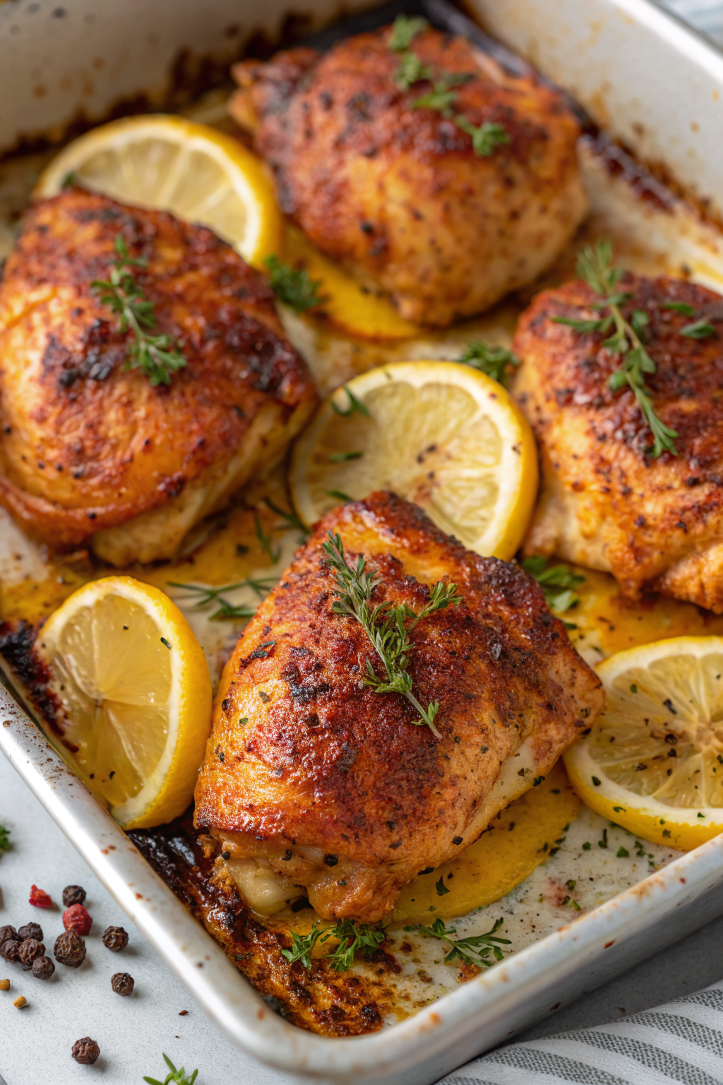 Lemon Paprika Roast Chicken Thighs Recipe
