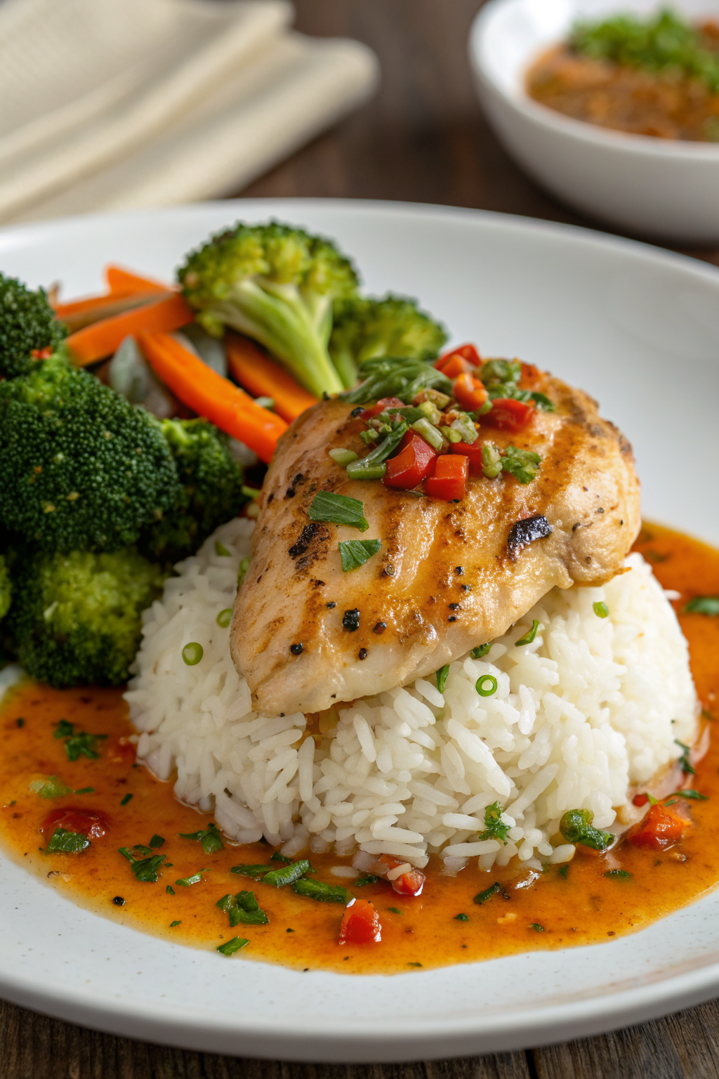 Lemon Pepper Chicken Thighs with Rice Gravy