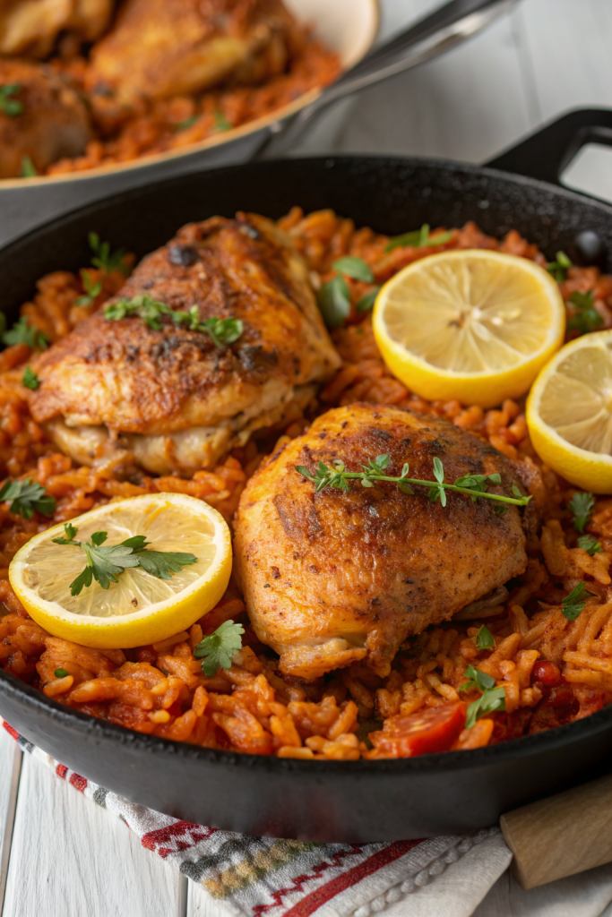One Pan Spanish Chicken Rice Recipe