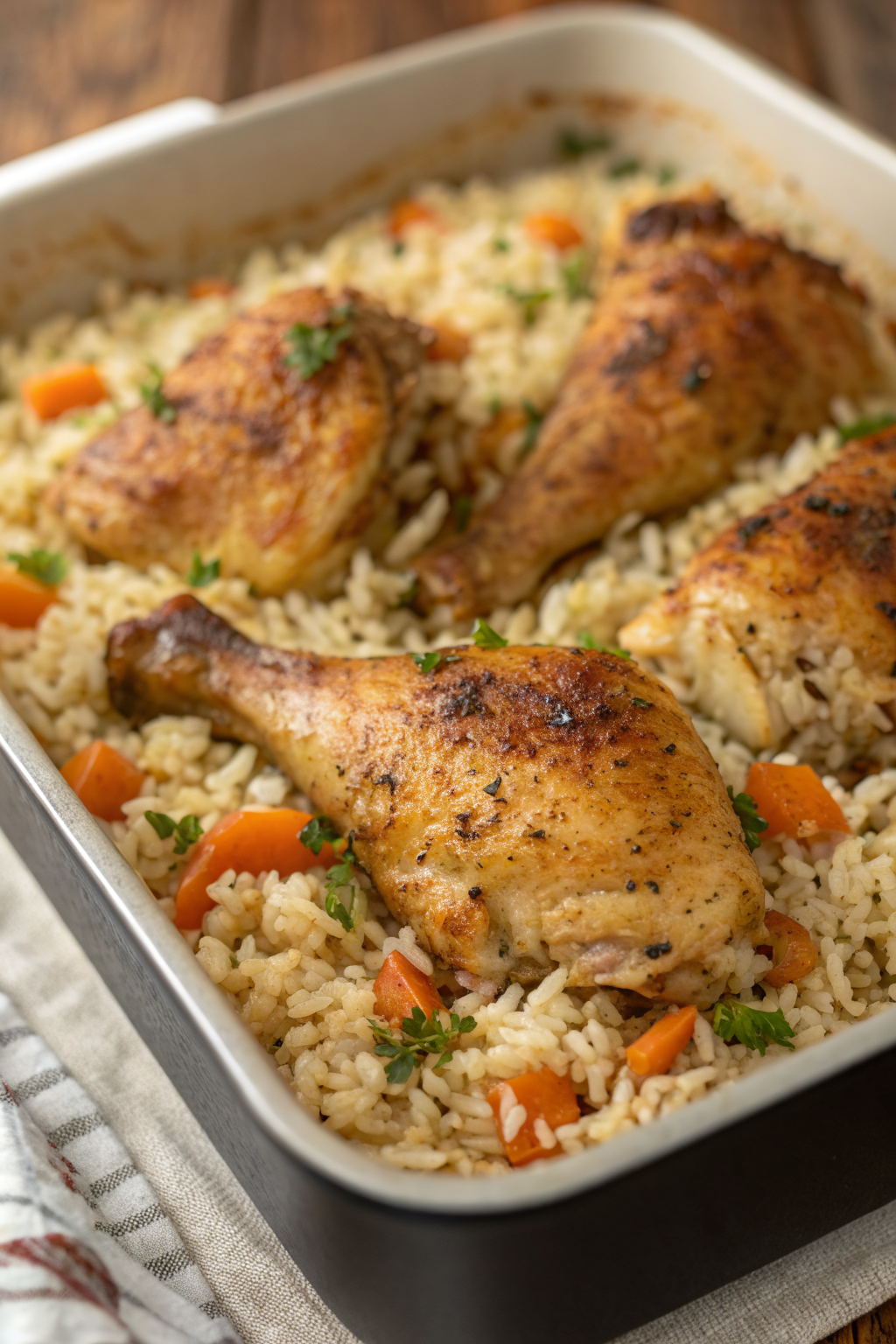 Oven Baked Chicken Rice Recipe