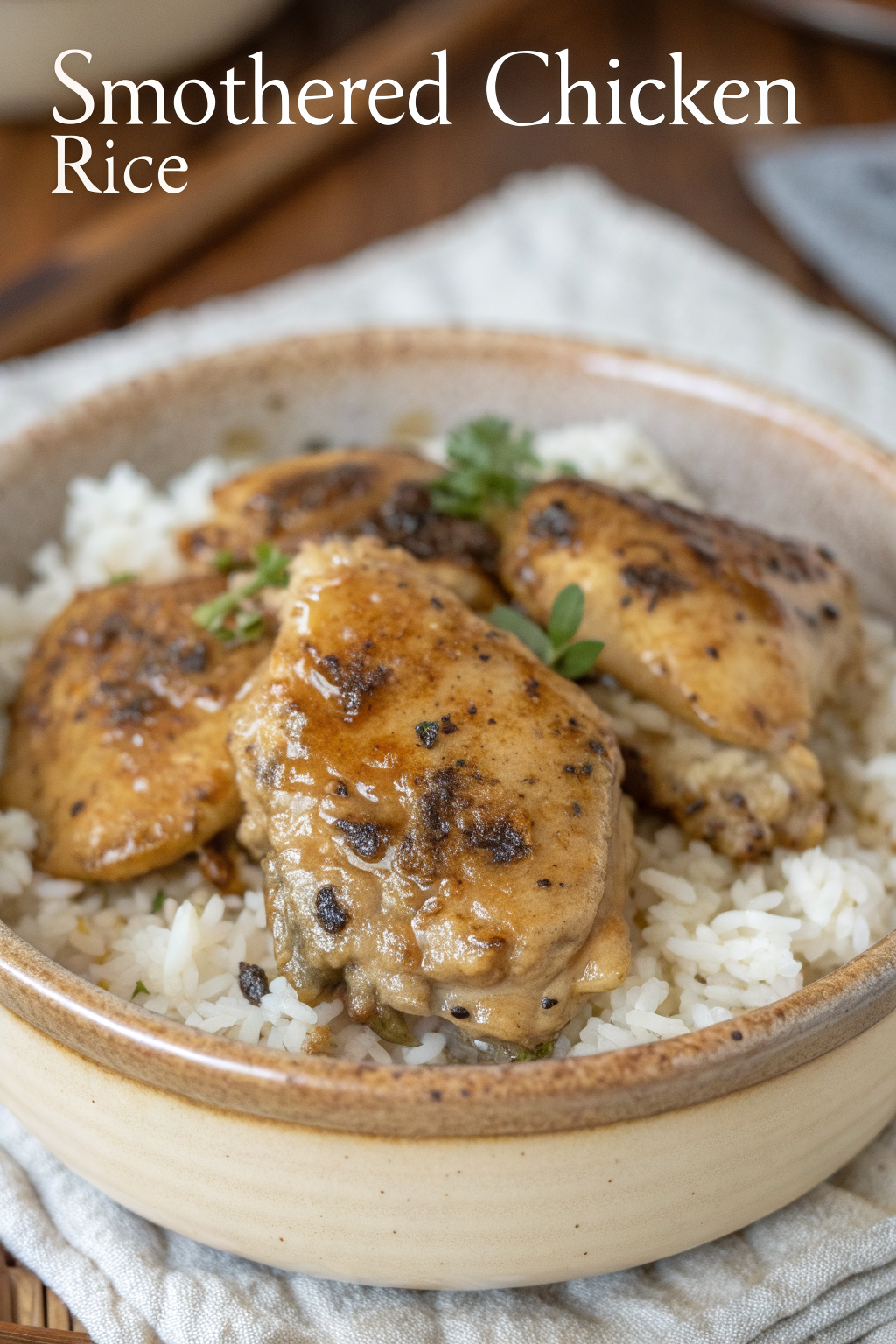 Smothered Chicken and Rice Recipe
