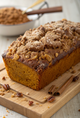 Banana Pumpkin Bread with Streusel Topping