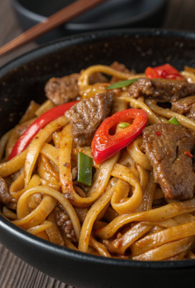 Black Pepper Beef Udon Recipe