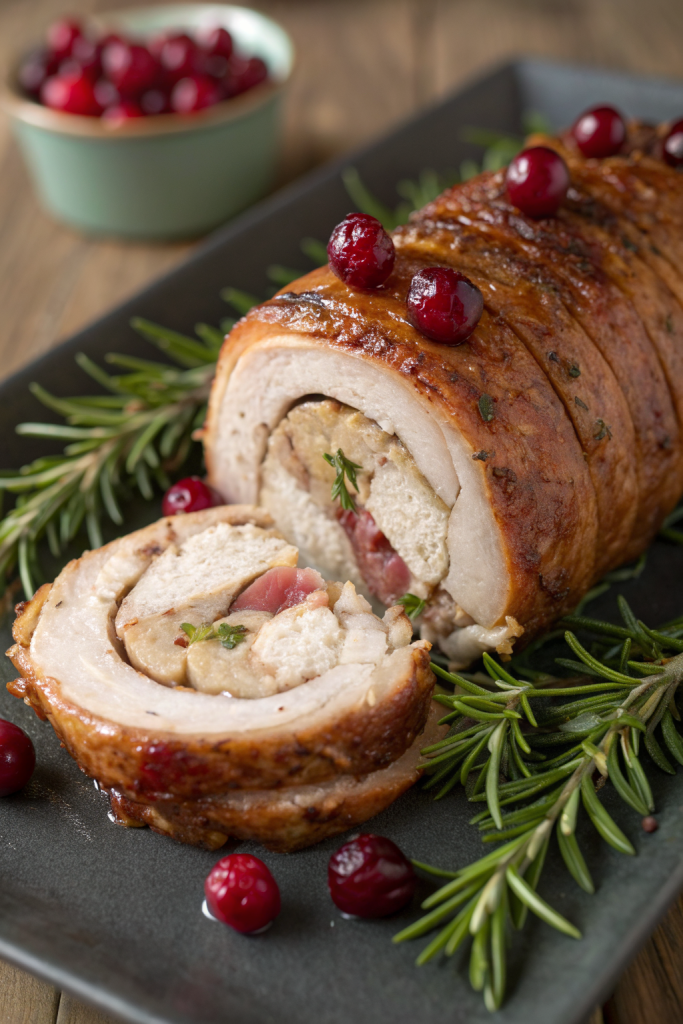 Cranberry Stuffed Turkey Breast Recipe