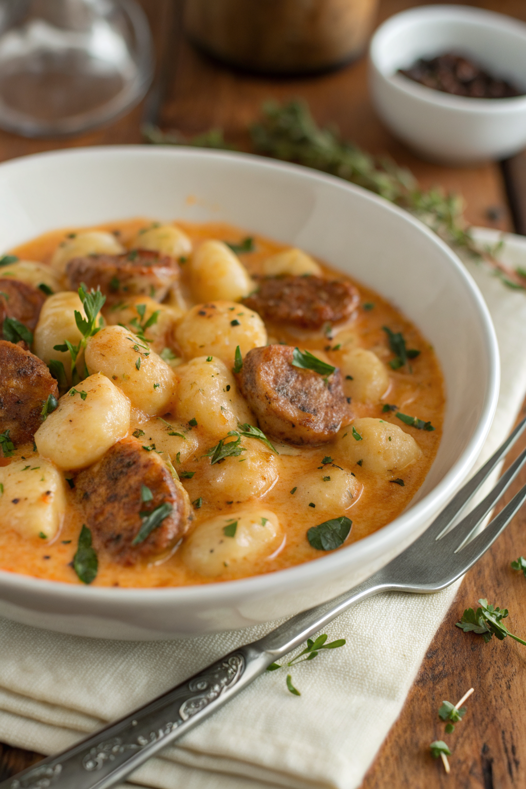 Creamy Butternut Squash Gnocchi Sausage Thyme and Sage