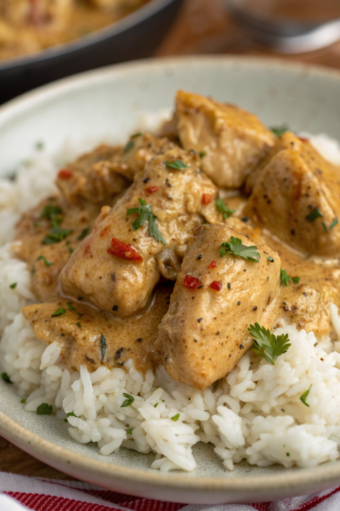 Creamy Smothered Chicken and Rice Recipe