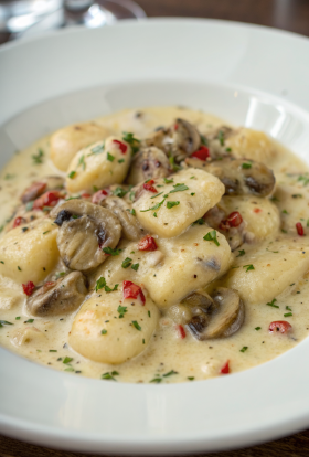 Creamy Spinach Mushroom Gnocchi with Smoked Paprika