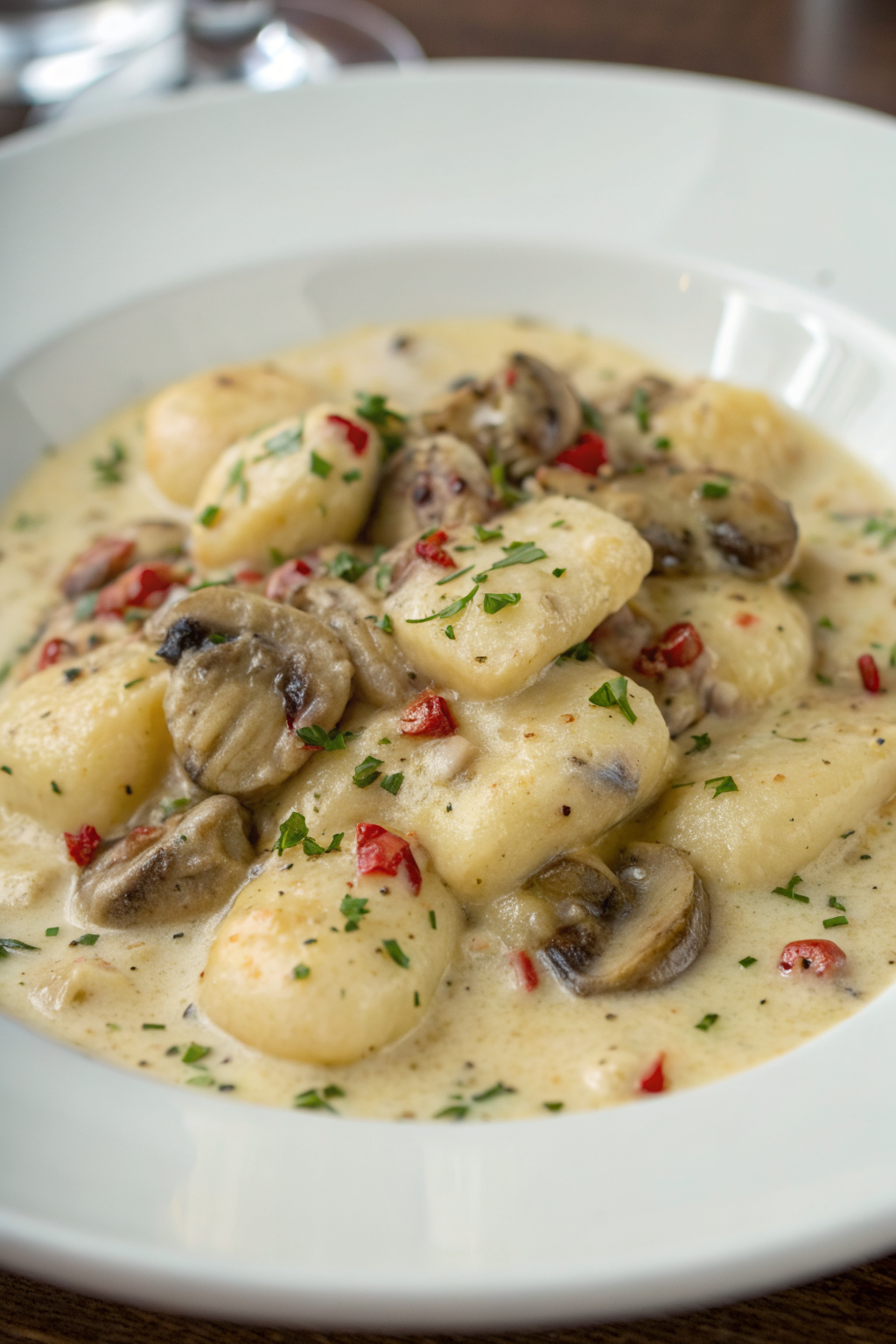 Creamy Spinach Mushroom Gnocchi with Smoked Paprika