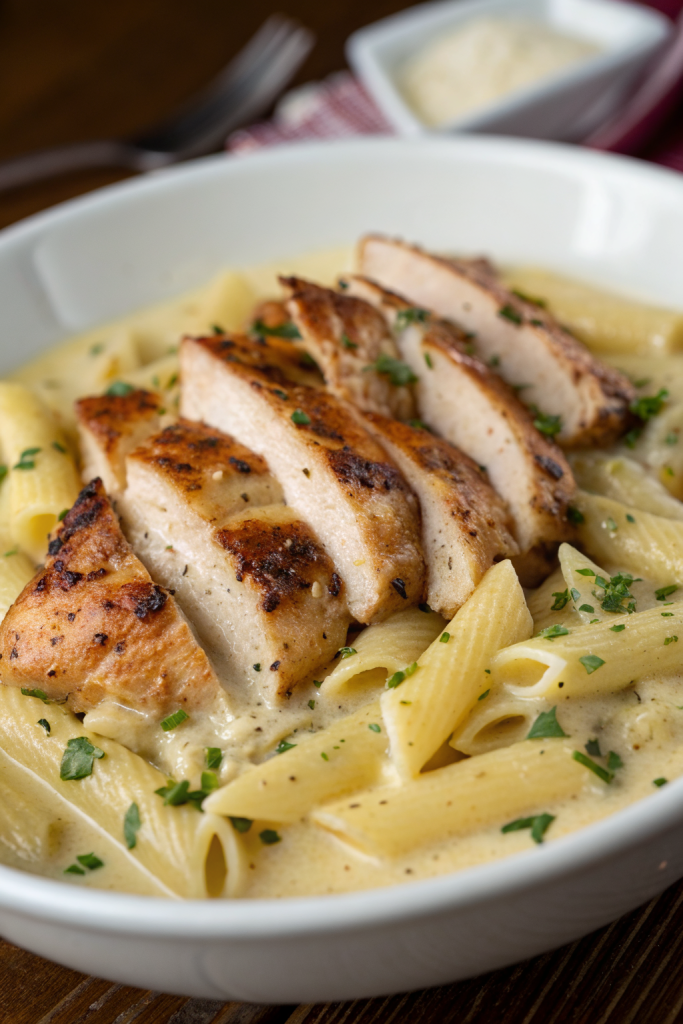 Loaded Herb Grilled Chicken with Creamy Pesto Pasta Roasted Potatoes