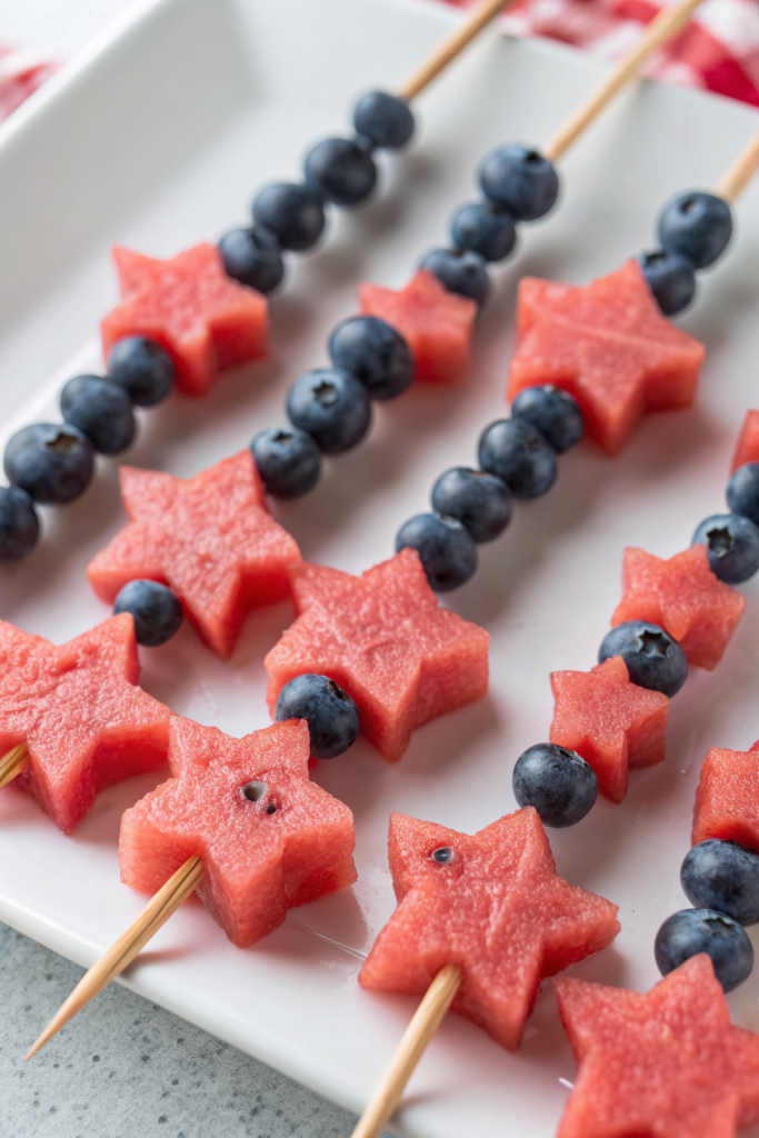 Patriotic Fruit Kabob Skewers Recipe