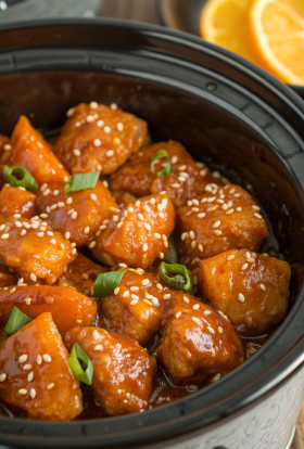 Slow cooker Orange Chicken Recipe