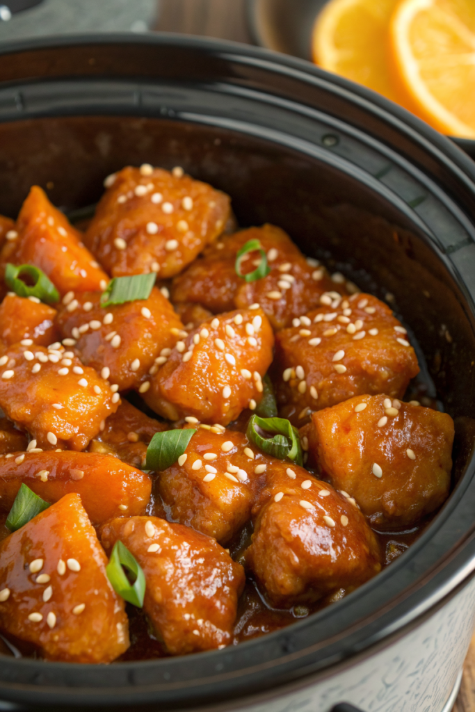 Slow cooker Orange Chicken Recipe