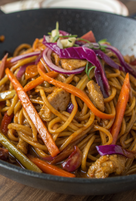 Tasty Saucy Udon Noodles Recipe