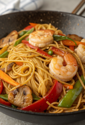 Yaki Udon with Shrimp Recipe