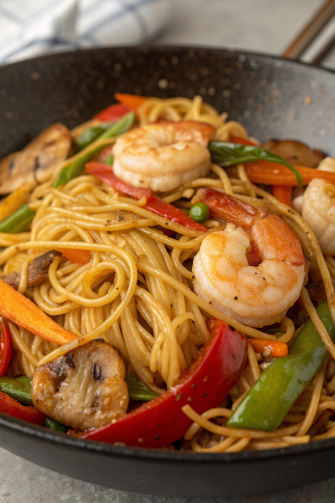 Yaki Udon with Shrimp Recipe