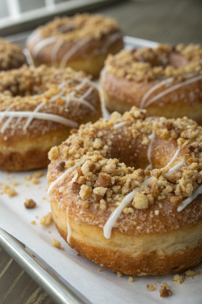 Apple Cheesecake Buns with Crumble Topping Sweet Glaze