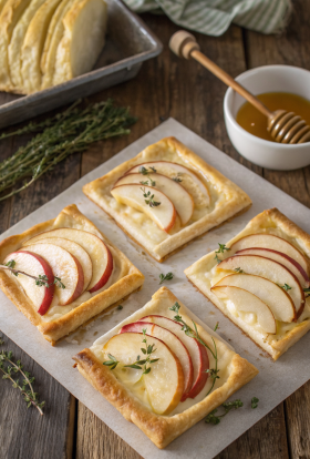 Apple and Brie Puff Pastry Bites Recipe