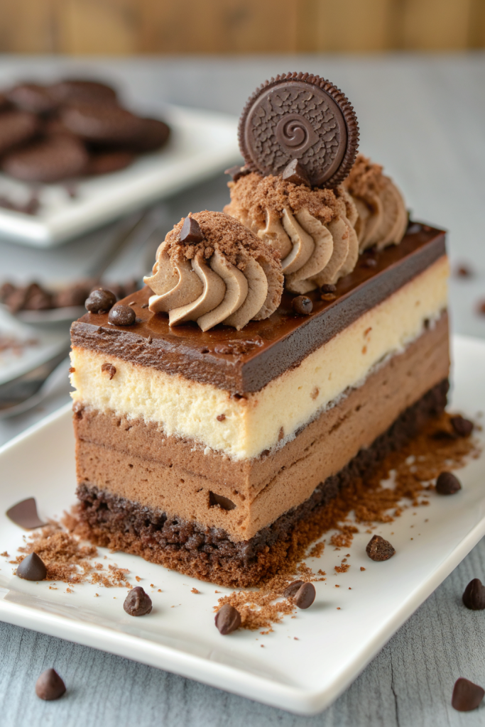 Bagel Base Chocolate and Cheese Mousse Cake