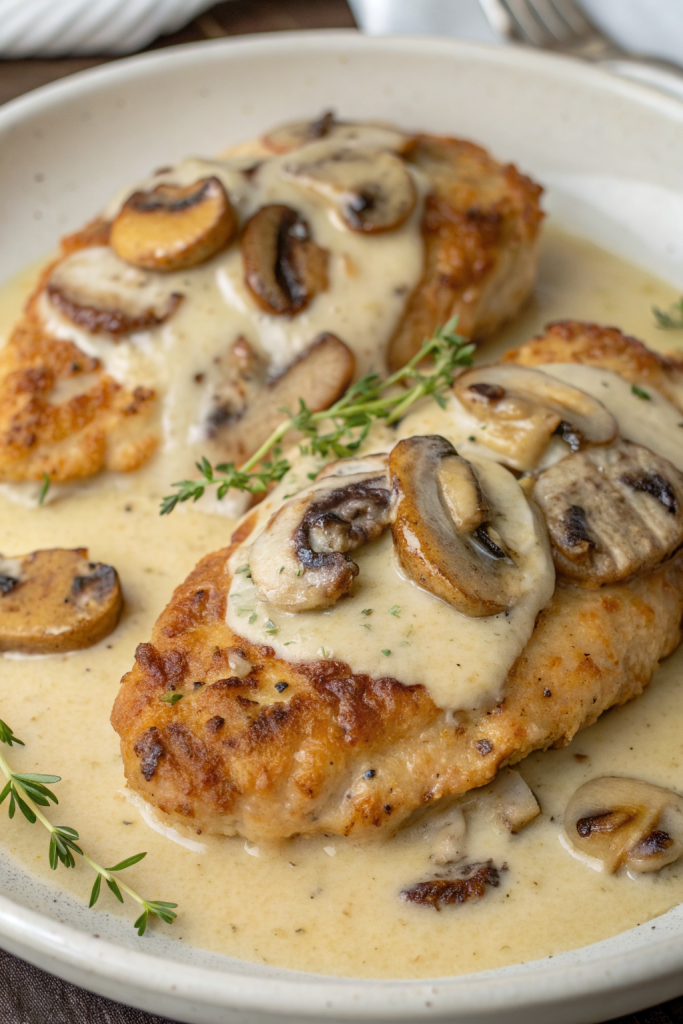 Creamy Mushroom Asiago Chicken Recipe