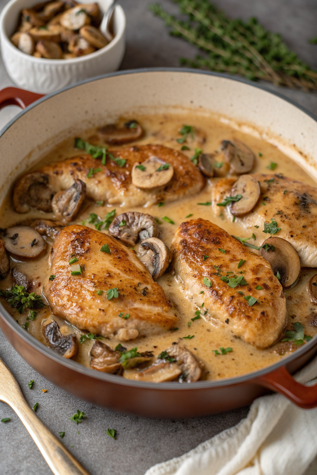 Creamy Mushroom Chicken Recipe