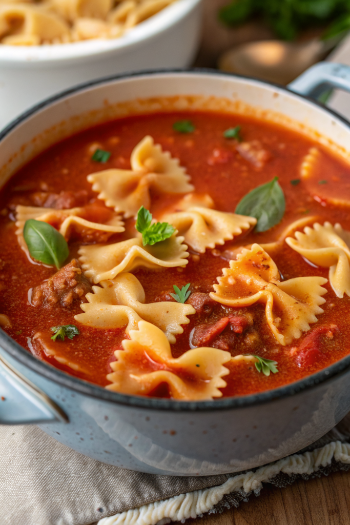 Creamy Vegetarian Lasagna Soup Recipe
