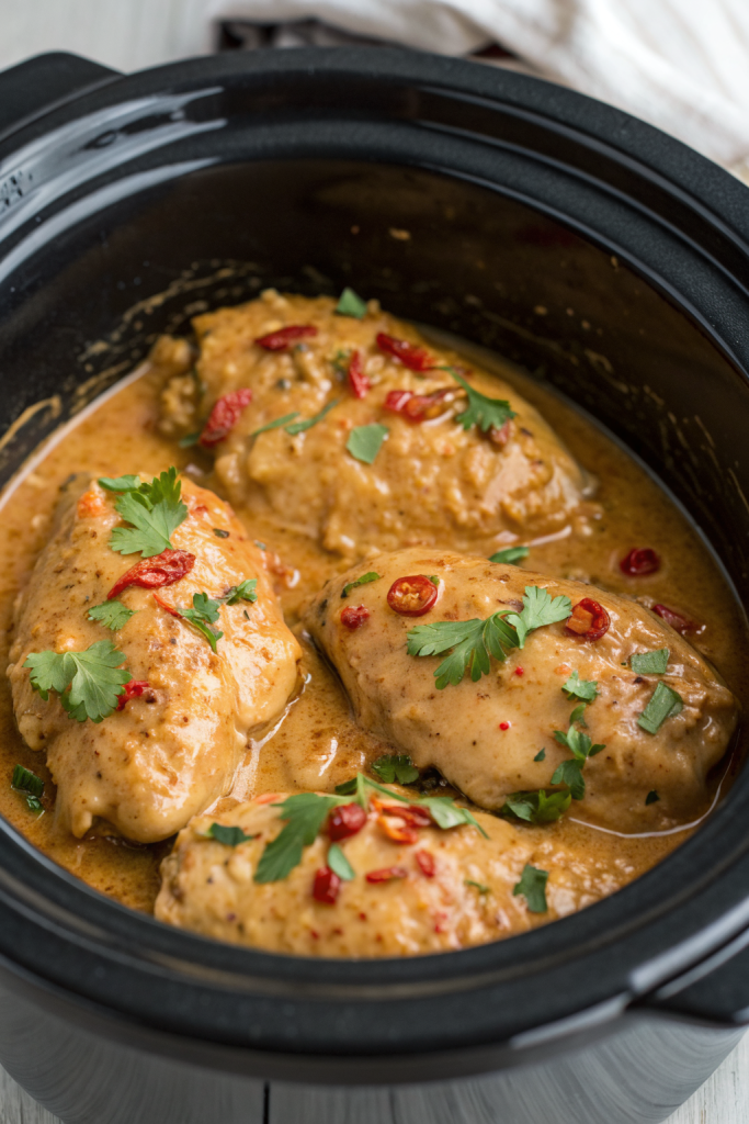 Crockpot Thai Peanut Chicken Recipe