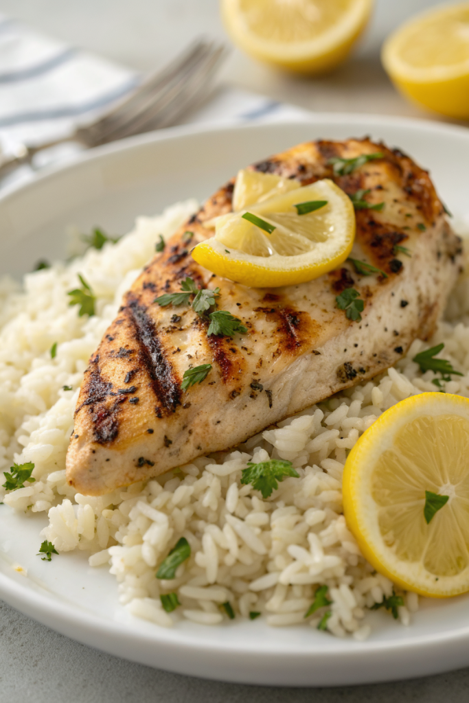 Greek Chicken and Lemon Rice Recipe