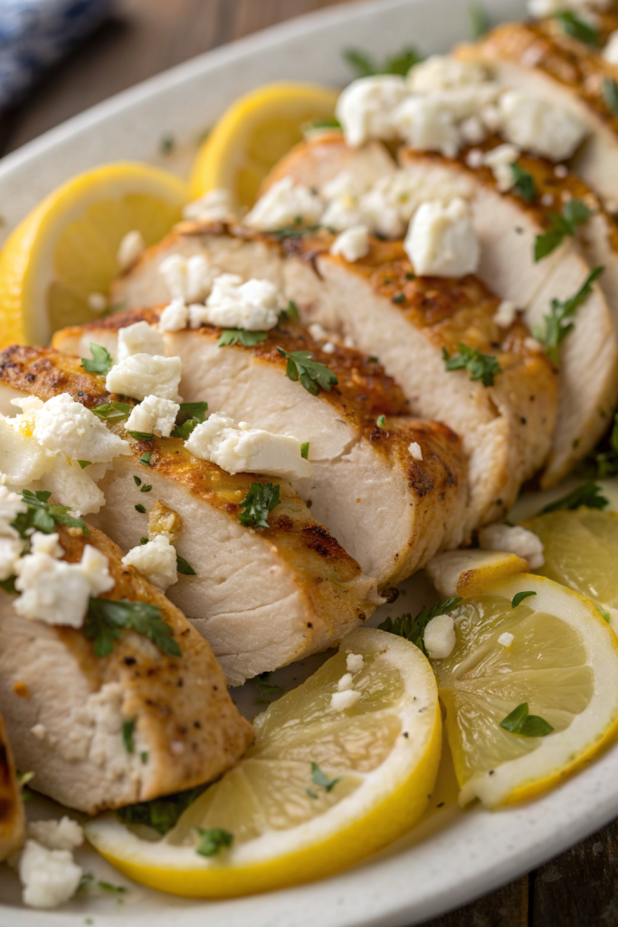 Greek Chicken with Lemon and Feta Recipe