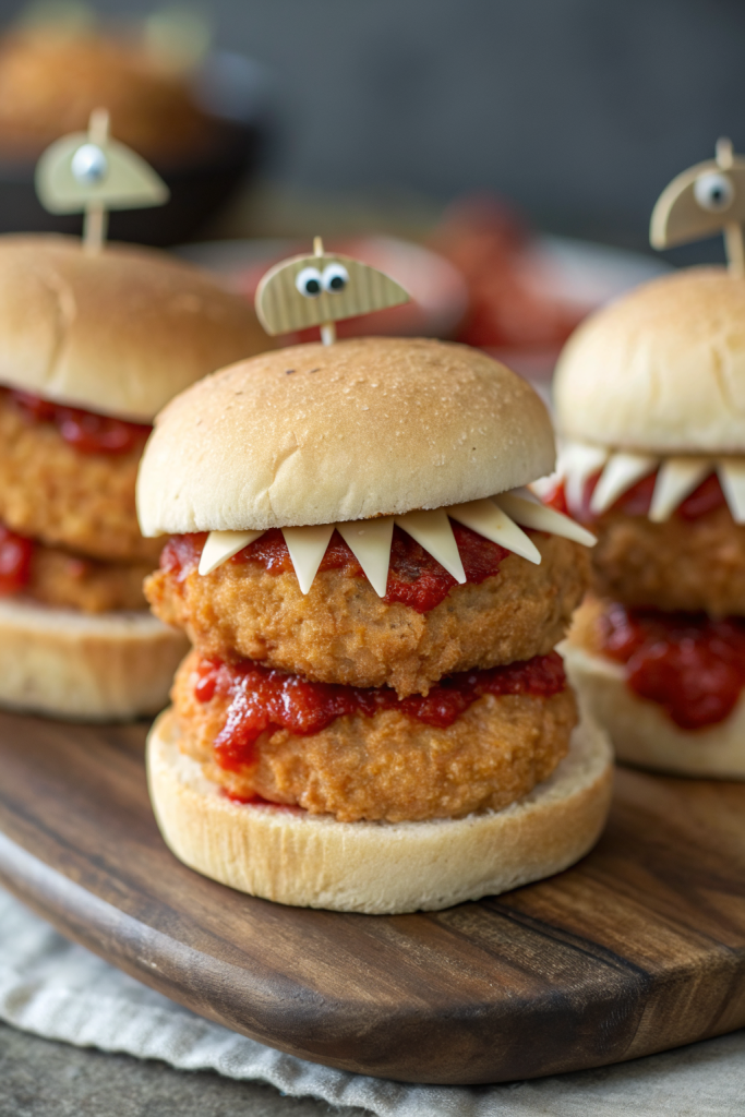 Halloween Chicken Parm Sliders Recipe