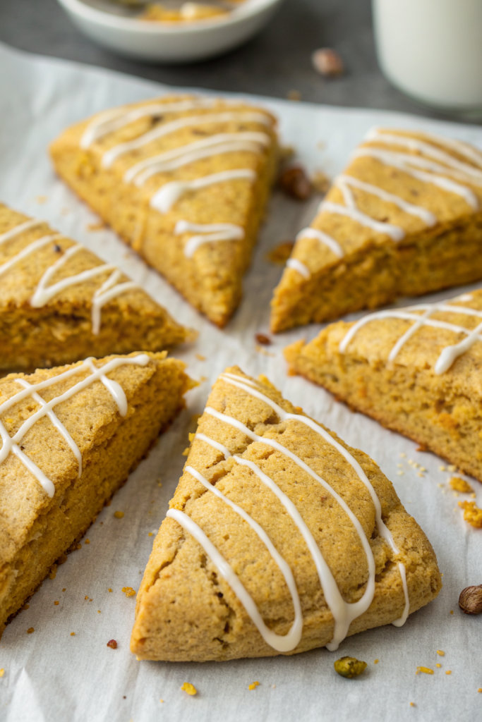 Healthy Pumpkin Scones Recipe with Maple Glaze