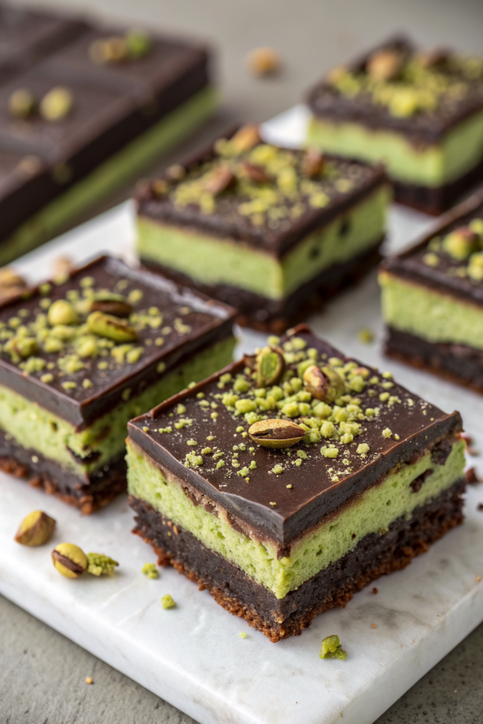 Pistachio Kunafa Brownies Recipe