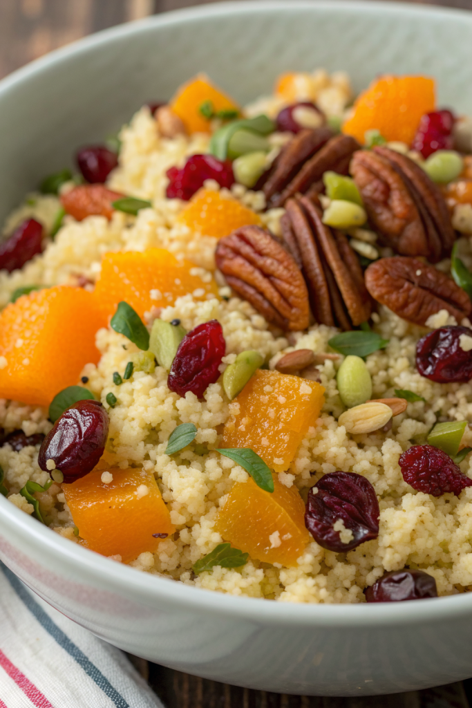 Roasted Pumpkin Quinoa Salad With Pecan Cranberry