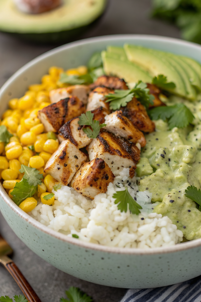 Street Corn Chicken Rice Bowl Recipe
