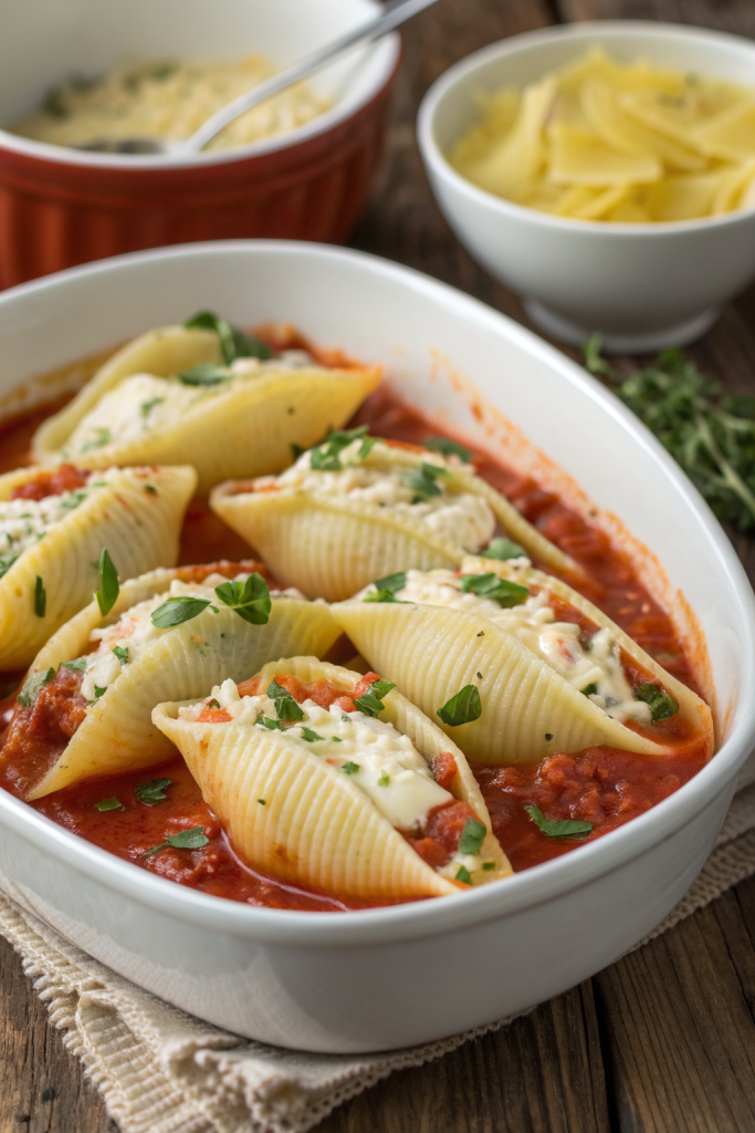 Stuffed Shells With Pumpkin Cream Sauce