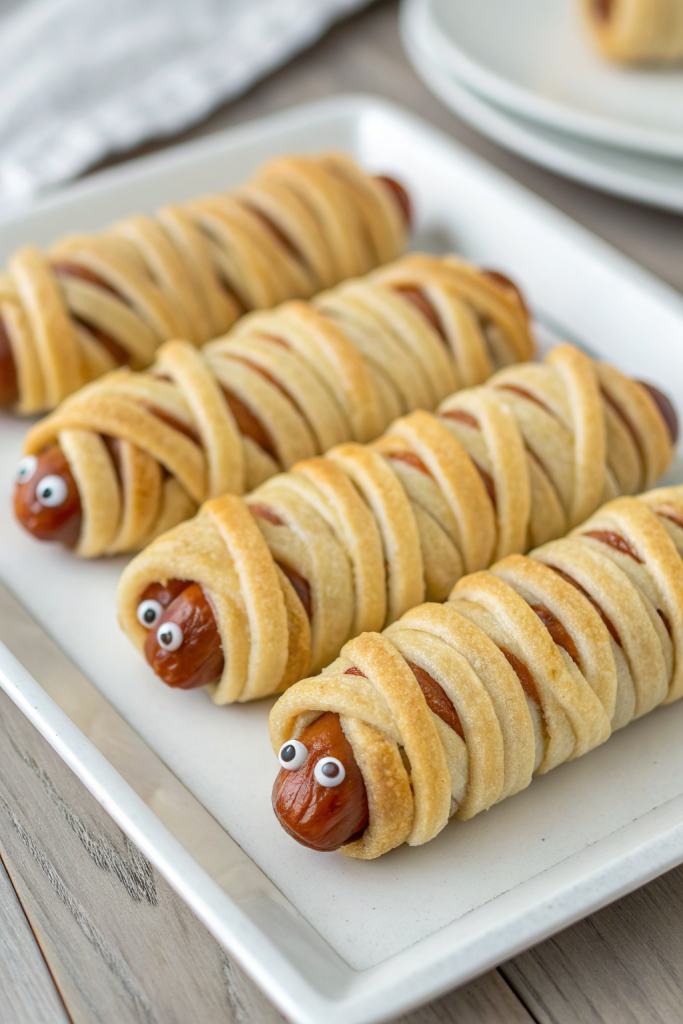 Tasty Mummy Hot Dogs Halloween Recipe