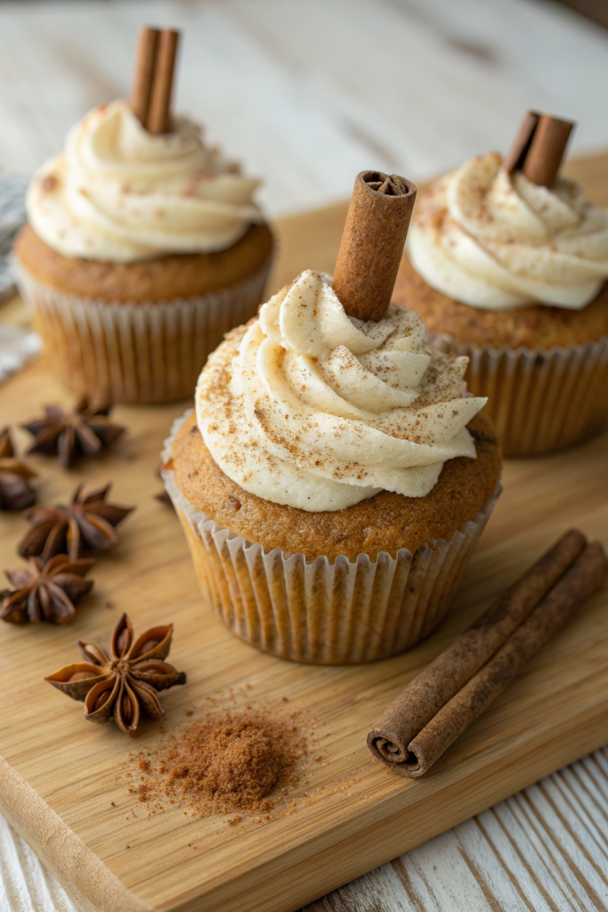Vanilla Chai Pumpkin Latte Cupcakes Cinnamon Recipe